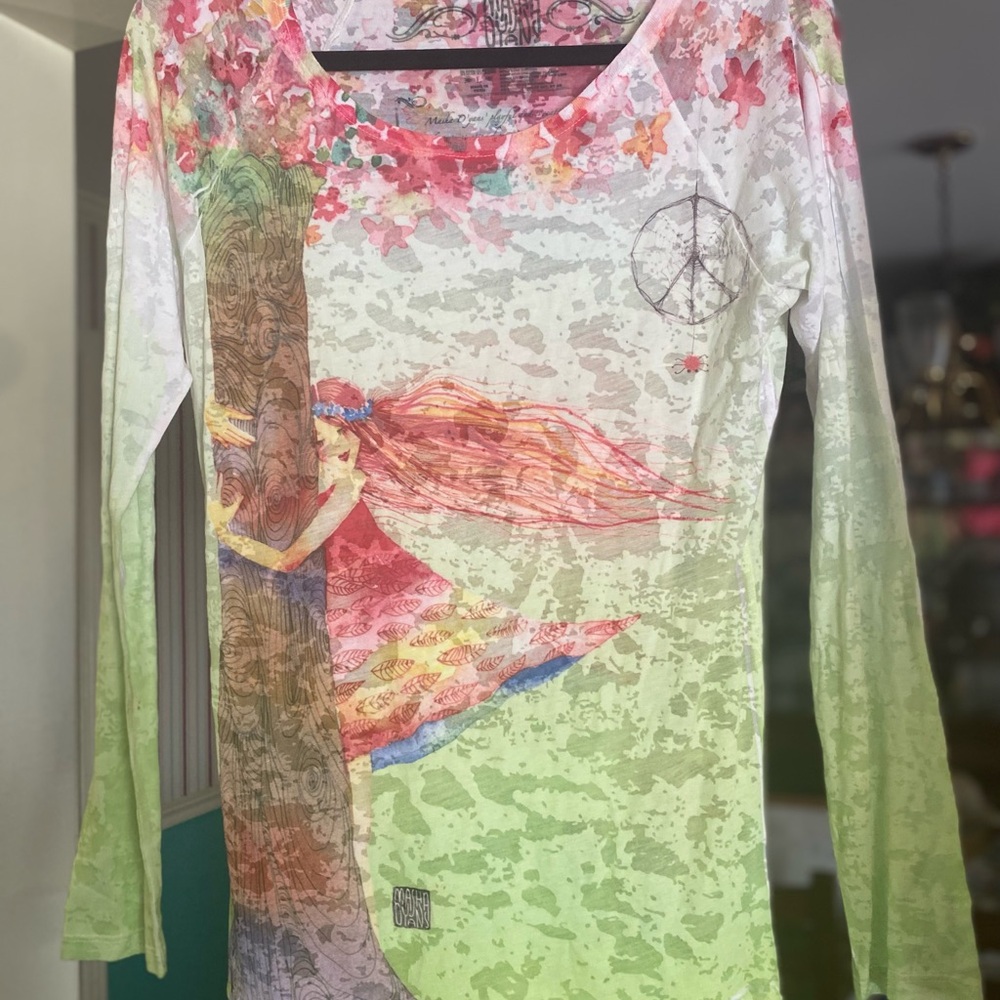 Colorful Graphic Long Sleeve Top